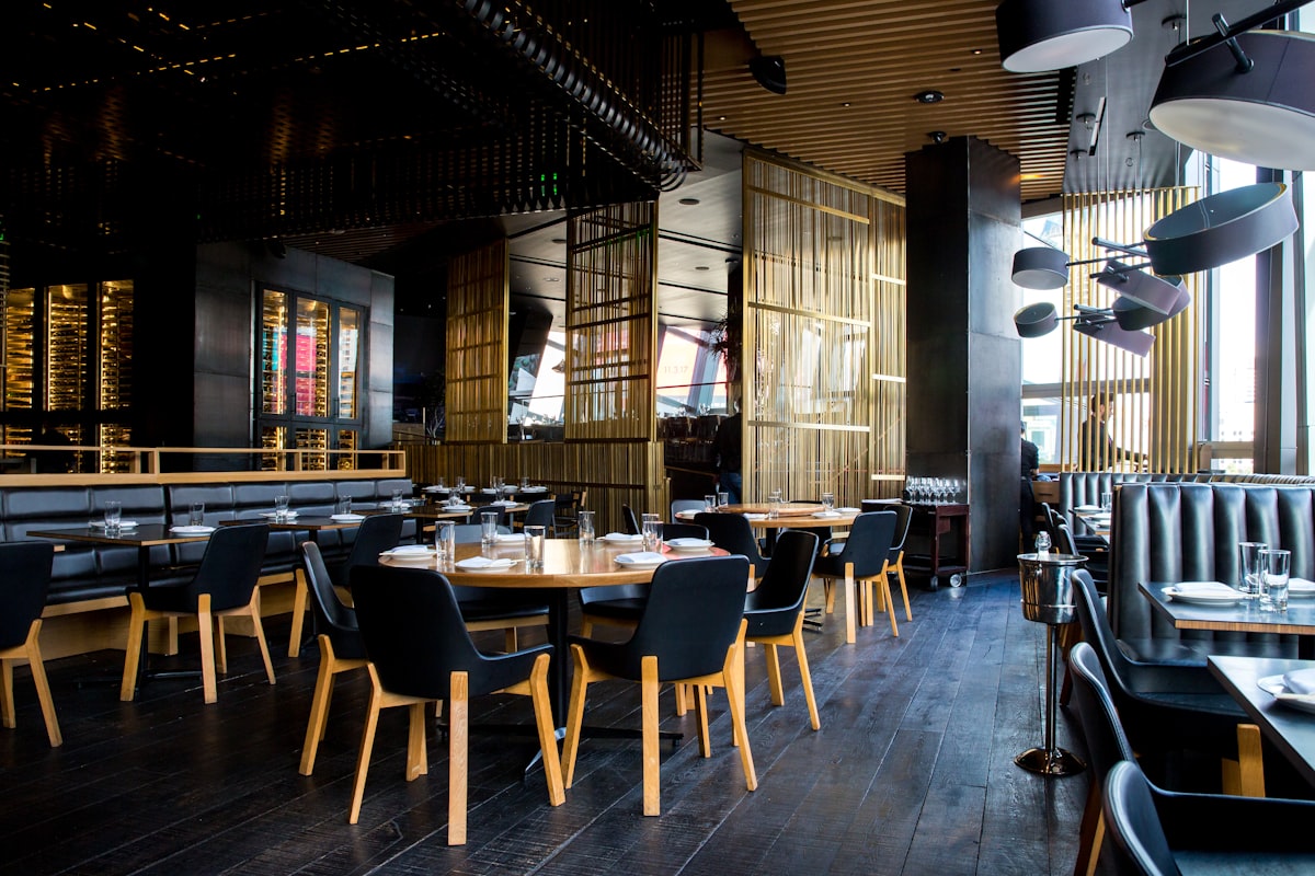 Restaurant interior dining scene