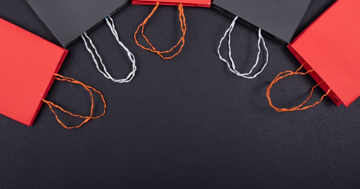 Shopping bags at luxury retail store